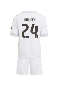 Real Madrid Dean Huijsen #24 Jalkapallovaatteet Lasten Kotipeliasu 2025-26 Lyhythihainen (+ Lyhyet housut)